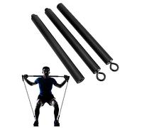 QWORK® Barra para Bandas de Resistencia, Barra de Fitness Desmontable de 108 cm, Carga Máxima 360 kg, Barra de Entrenamiento de 3 Secciones para Casa y Gimnasio