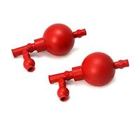 QWORK® Bola de succión de pipeta para laboratorio, Bola de pipeta de goma con 3 válvulas, 90ml, 54 x 54 x 130 mm, 2 Piezas