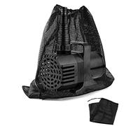 QWORK Bolsa de barrera de bomba, bolsa de filtro grande de bomba de estanque de 24 x 26 pulgadas, bolsa de malla de bomba de estanque, bolsa de medios negra para la mayoría de biofiltros de estanques de bombeos, filtración y piscina al aire libre, paquete de 2