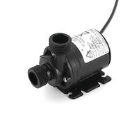 QWORK® Bomba de Agua DC 12V 800L/H 5M, Bomba de Agua Sumergible sin escobillas, para pozos, Sistema de circulación Solar, Negro