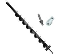 QWORK Broca de tierra para taladro eléctrico con adaptador, 80 cm de longitud, para agujeros y plantaciones de árboles