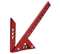 QWORK® Buscador de centros Ángulo de centrado 45/90 grados con escala de 105 mm, herramienta de medición de precisión de aleación de aluminio para líneas centrales y ángulos exactos