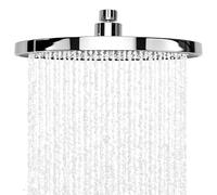 QWORK® Cabezal de ducha de lluvia Ø 23 cm, cabezal de ducha cromado de alta presión 360°, cabezal de ducha redondo