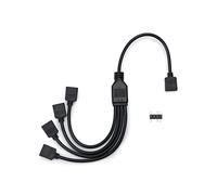 QWORK® Cable divisor ARGB, 5 V, 3 Pines, divisor argb, 1 enchufe a 4 enchufes, 30 cm, para enfriador de CPU y ventilador ARGB de 5 V