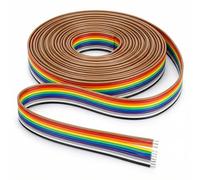QWORK® Cables de Cinta plana, Cable de Cinta IDC 10 Pines 1,27mm Paso, para 2,54 mm Conector (6 Metros)