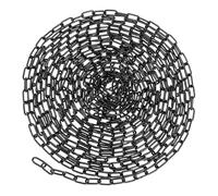 QWORK® Cadena de acero al carbono de alta resistencia de 10 metros, eslabones soldados galvanizados de 3 mm para cercas, puertas de seguridad, columpios y correas para perros, negro