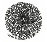 QWORK® Cadena de acero al carbono de alta resistencia de 10 metros, eslabones soldados galvanizados de 3 mm para cercas, puertas de seguridad, columpios y correas para perros, negro