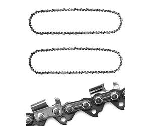 QWORK Cadena de motosierra de 20 pulgadas, calibre de 0.58 pulgadas, paso de 0.325 pulgadas con 76 eslabones de transmisión, paquete de 2 compatibles con Stihl, Blue Max, Oregon, baja vibración,