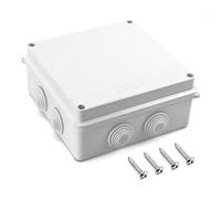 QWORK® Caja de derivación, para exterior iluminación cable de conexión eléctrica, IP65, plástico ABS, blanco, 150 x 150 x 70 mm