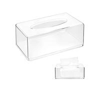 QWORK® Caja De Pañuelos Acrílicos, Transparente Soporte para Pañuelos, para El Dormitorio, Baño, Sala De Estar