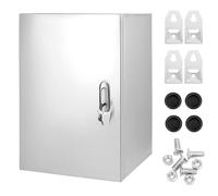 QWORK® Caja Electrica 500x400x200 mm de Acero Inoxidable 304 - Distribuidor Eléctrico con Cerre Fuerte y Tira de Sellado Gruesa