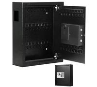 QWORK® Caja fuerte para 48 llaves, Cerradura electrónica, Construcción de chapa de acero, 36 x 30 x 10 cm