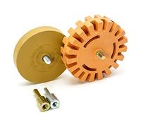 QWORK® Calcomanía removedor rueda para quitar telas a rayas, calcomanías, calcomanías de vinilo adhesivas de automóviles, vehículos recreativos, barcos y más(100mm + 88mm)