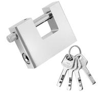QWORK® Candado Resistente, 70 mm Candados con 3 Llaves, Candados Impermeables para Exteriores, para Cobertizo, Cadena, Puerta, Garaje, Contenedor