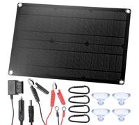 QWORK® Cargador de Baterías 12V 20W para Vehículos Solares, Módulo Solar IP67 Impermeable con Conexión SAE