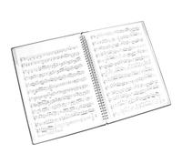 QWORK® Carpeta de Partituras Musical, Formato A4, 30 Páginas/60 Bolsillos, Negro