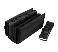 QWORK® Cartera de Camarero, 20 x 11.5 x 6.5CM Negro Cartera de Camarero con Cambiador de Euros y Cinturón