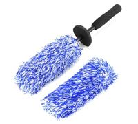 QWORK® Cepillo de Limpieza de Llantas de Microfibra de 41 cm con Cubierta de Cepillo de Repuesto Suave para un Cuidado Suave de Llantas de Aluminio