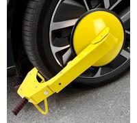 QWORK® Cepo Antirrobo de Color Amarillo Brillante, Dispositivo de Bloqueo Universal para Coche, Furgoneta, Remolque