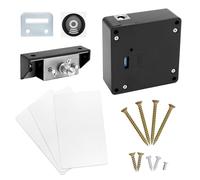 QWORK® Cerradura de cajón RFID, Cerraduras ocultas para armario, Negro