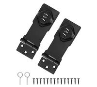 QWORK Cerradura de combinación segura y cerradura de contraseña para gabinetes, seguridad sin llave, paquete de 2, fácil instalación, 1000 combinaciones, aleación de zinc sólida