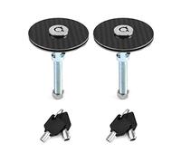 QWORK Cerradura del capó del coche, 2 piezas universal del capó de la cubierta de la cerradura de la llave, kit del clip de la cerradura de la llave del capó del