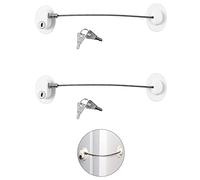 QWORK® Cerradura para Puerta de Refrigerador con Llaves Candado de Seguridad 2 paquetes