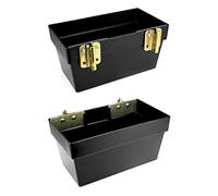 QWORK Cesta resistente E-Track | Organizador de remolque y almacén | Contenedor de almacenamiento para camiones de 13 x 7-1/8 x 6-1/2 pulgadas | Compatible con etrack y montaje en pared