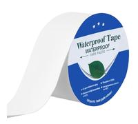 QWORK® Cinta Butilo, 5 cm x 5 m Cinta Impermeable Autoadhesiva Blanca para Fugas, Cinta Selladora para Techos, Tuberías