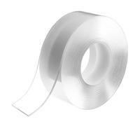 QWORK® Cinta Doble Cara Extrafuerte Transparente 3 metros x 30mm x 2mm, Adhesivo Nanotecnológico para Todo Tipo de Superficies, Ideal para Decoración y Reparación