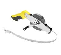 QWORK® Cinta métrica enrollable acero, cinta metrica 50 m con mango ergonómico, para obras
