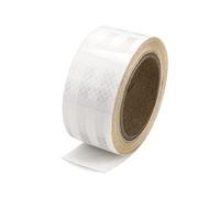QWORK® Cinta Reflectante Adhesiva - 5cm x 10M - Cinta Reflectante de Advertencia de Seguridad para Automóviles, Bicicletas, Motocicletas, Camiones (Blanco)