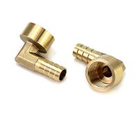 QWORK Codo de 90 Grados Acople de Latón,12mm x G1/2, 2 Piezas