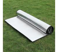 QWORK® Colchoneta Plegable de Aluminio y Espuma 100x200 cm para Camping y Actividades al Aire Libre