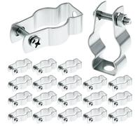 QWORK Colgador de conducto de 3/4 pulgadas con perno, paquete de 20 perchas rígidas EMT, soportes aislados chapados en zinc, abrazaderas de tubería