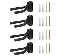 QWORK Colgador de Guitarra, Soporte de Pared Soporte de Gancho para Guitarra, Bajo, Mandolina, Banjo, 4 Piezas