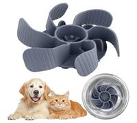 QWORK Comedero Lento para Perros, Silicona Antideslizante con 36 Ventosas, Ajustable para Alimentación Controlada