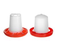 QWORK® Comedero y Bebedero Automático para Aves Pequeñas - 160g & 16 ml - Ideal para Pollitos, Gallinas, Patos y Gansos - Fácil Instalación y Prevención de Derrames
