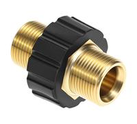 QWORK® conector de manguera m22 x 1.5, adaptador de acoplamiento de hilo métrico doble para hidrolimpiadoras, compatible con Kärcher K, HD y HDs series