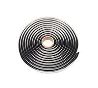 QWORK® Cordón redondo de butilo negro, 9.5 mm de diámetro x 4 m, para Faros, autocaravanas, Parabrisas, Puertas y Ventanas, 1 Pieza