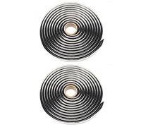 QWORK® Cordón redondo de butilo negro, 9.5 mm de diámetro x 4 m, para Faros, autocaravanas, Parabrisas, Puertas y Ventanas, 2 Pieza