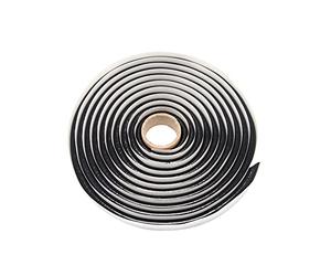 QWORK® Cordón redondo de butilo negro, 9.5 mm de diámetro x 4 m, para Faros, autocaravanas, Parabrisas, Puertas y Ventanas, 1 Pieza