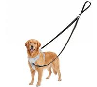 QWORK® Correa Doble, rotación de 360° Correa Perros, Correa de Entrenamiento Reflectante, para Perros medianos a Grandes
