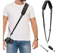 QWORK® Correa para cámara, correa ajustable fotógrafos con bolsa de almacenamiento, compatible con DSLR y SLR mayoría