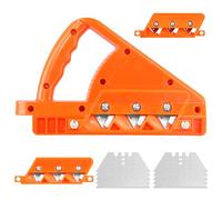 QWORK® Cortador de placas de yeso con 45 ° y 60 °, Herramientas Pladur, Recortadora de Cantos, Yeso Cortador Rápido con 10 Cuchillas de Repuesto