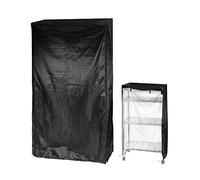 Qwork Cubierta de estantería de almacenamiento, cubierta de rejilla de alambre para estante de 36 x 18 x 72 pulgadas, tela Oxford 210D para mantener el estante limpio, para tu hogar, oficina, almacenamiento y garaje, solo cubierta negra