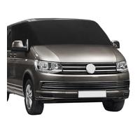 QWORK® Cubierta de Parabrisas Compatible con para VW T6 16-22 Tela Oxford 600D Negra con Revestimiento de PVC, Protección para Todo Tipo de Clima