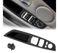 QWORK® Cubierta Tirador Puerta Delantera Izquierda Negra, Compatible con BMW Serie 5 F10/F11/F18 (2011-2016) Modelo Importado