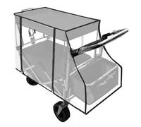 QWORK® Cubierta Transparente para Carrito, Toldo Impermeable de PEVA con Cremallera (110 x 52 x 76 cm), Accesorio para Carritos Rectangulares Plegables
