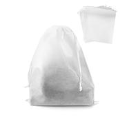 QWORK Cubiertas antipolvo con cordón, 6 piezas de tela no tejida transpirable bolsa de almacenamiento de tela grande bolsa de cuerda para bolsos monederos zapatos